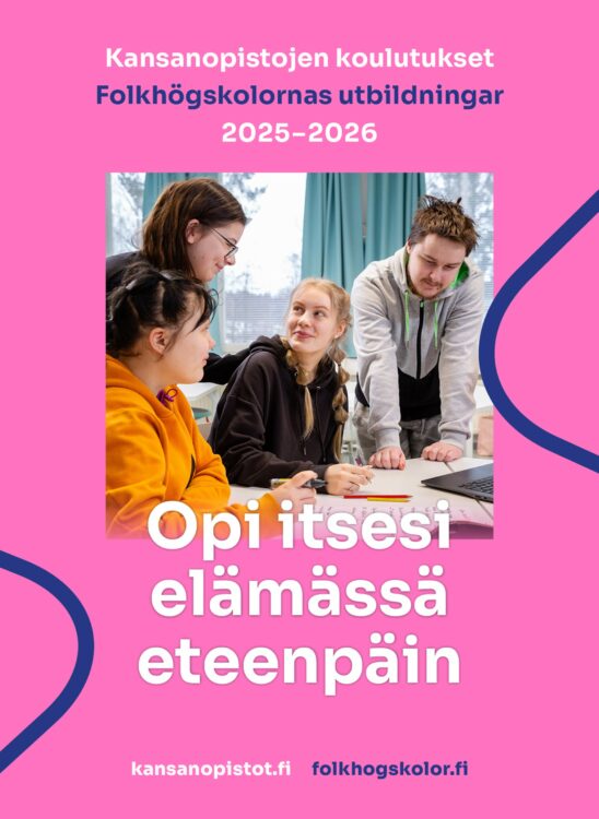 Kansanopistojen koulutukset 2025-2026 -esitteen kansikuva